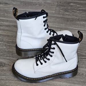 Dr. Doc Martens 1460J Combat Boots Mens Sz 4 US 36 EU White Leather